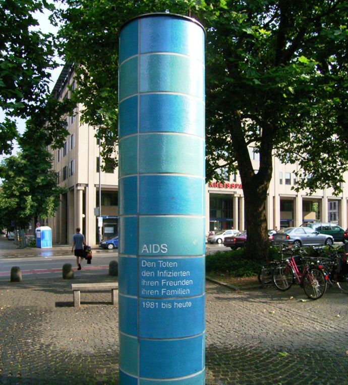 Visuel AIDS memorial,
Munich – Le
quartier rose sens dessus dessous